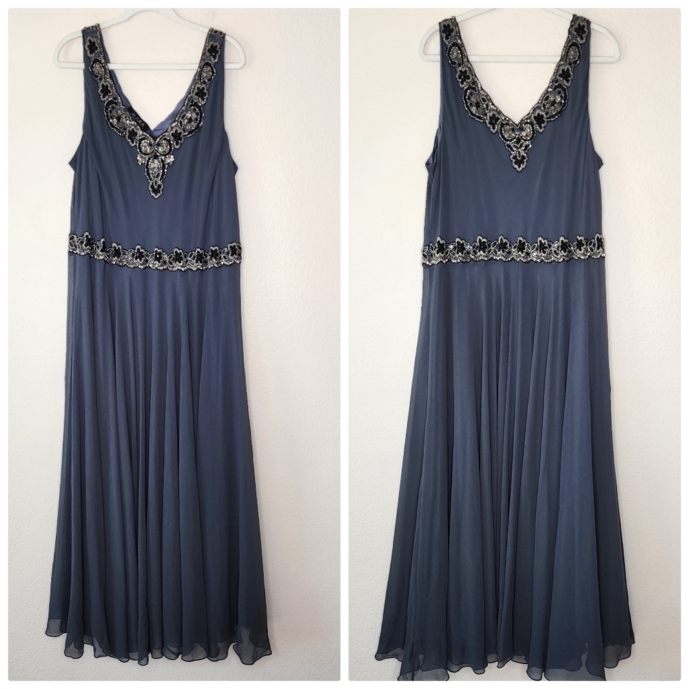 Jkara Beaded Mother Of The Bride Gown 24W